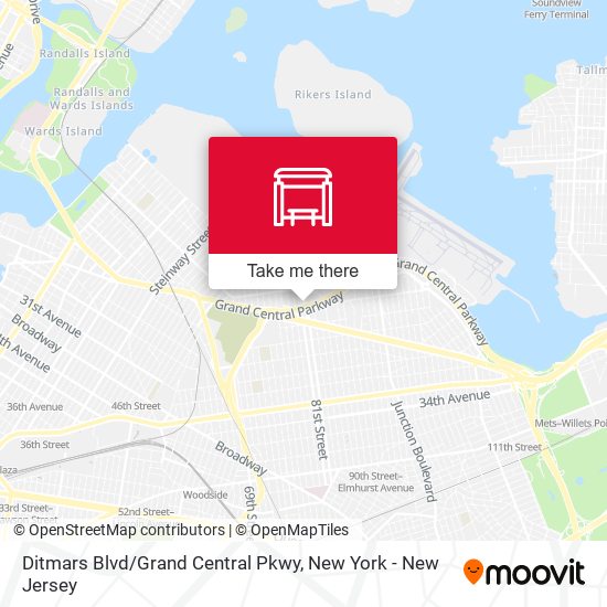 Mapa de Ditmars Blvd / Grand Central Pkwy