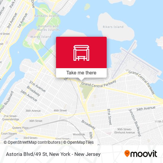 Mapa de Astoria Blvd/49 St