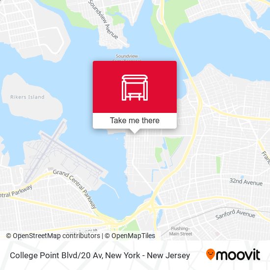 College Point Blvd/20 Av map