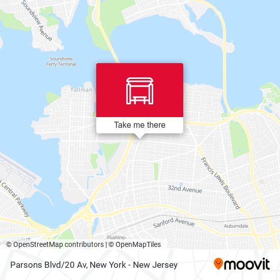 Mapa de Parsons Blvd/20 Av