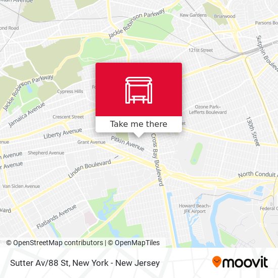 Mapa de Sutter Av/88 St