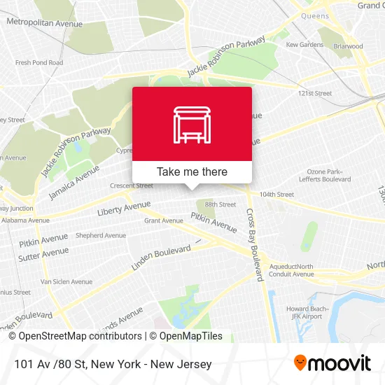101 Av /80 St map