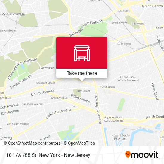 101 Av /88 St map