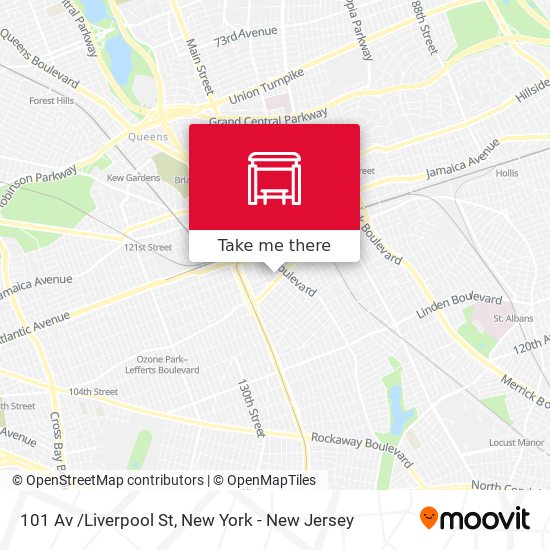 Mapa de 101 Av /Liverpool St