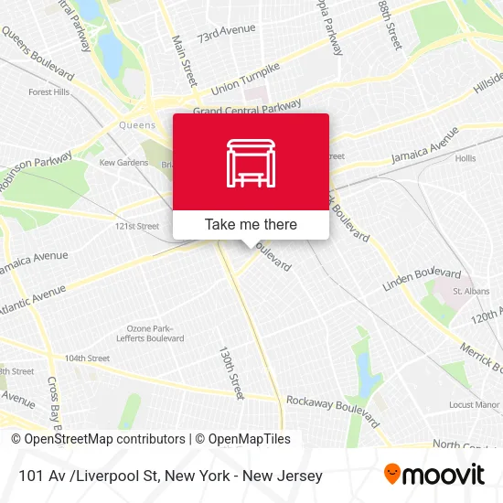 101 Av /Liverpool St map