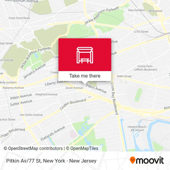 Pitkin Av/77 St map