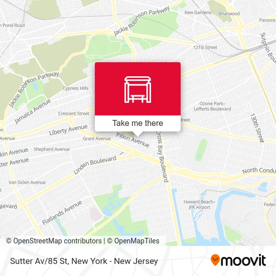 Sutter Av/85 St map