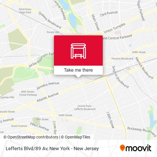 Lefferts Blvd/89 Av map