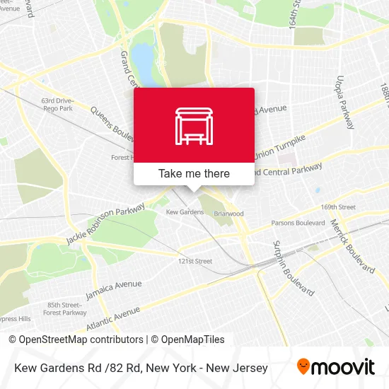 Kew Gardens Rd /82 Rd map