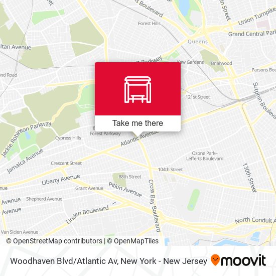 Woodhaven Blvd/Atlantic Av map