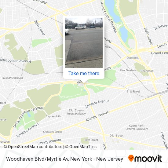Mapa de Woodhaven Blvd/Myrtle Av