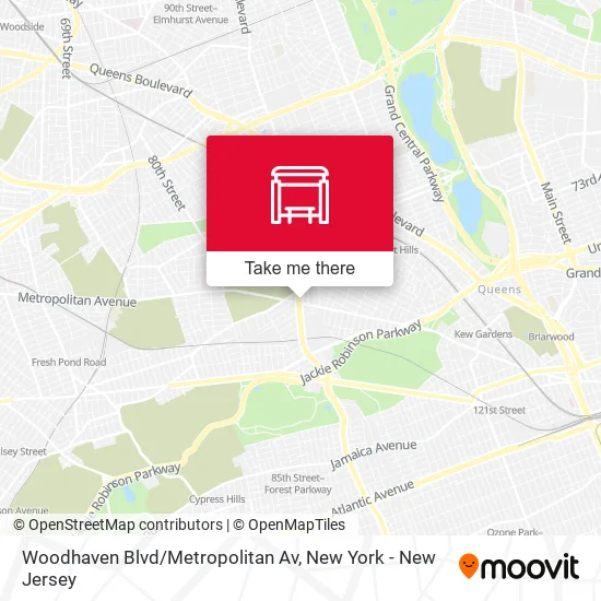 Woodhaven Blvd/Metropolitan Av map