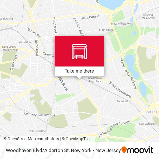 Woodhaven Blvd/Alderton St map