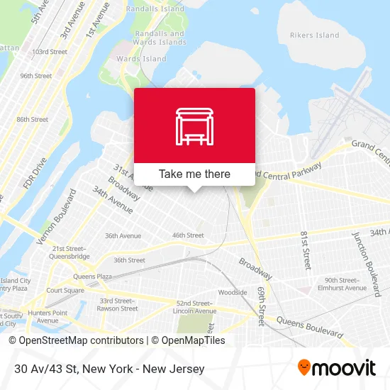 30 Av/43 St map