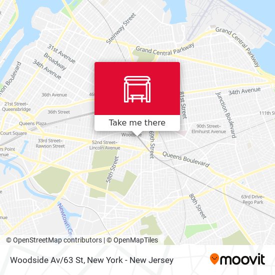 Mapa de Woodside Av/63 St