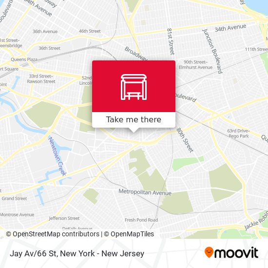 Jay Av/66 St map