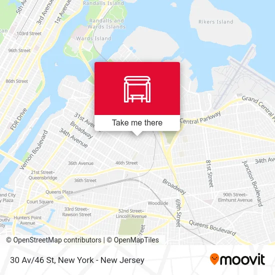 30 Av/46 St map