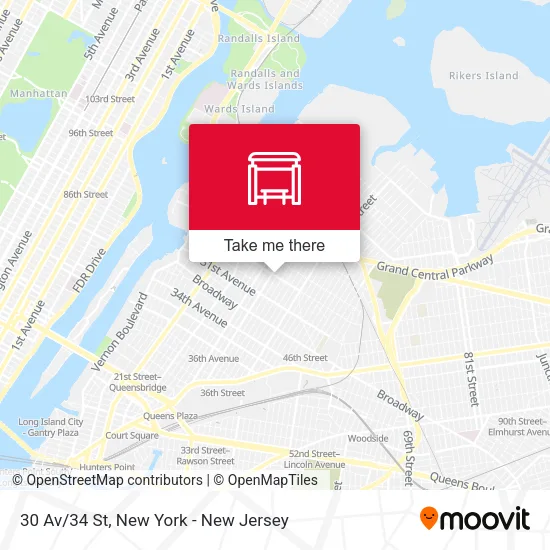 30 Av/34 St map