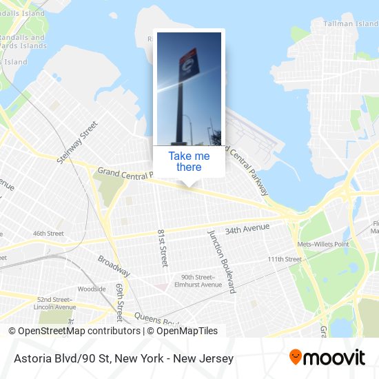 Mapa de Astoria Blvd/90 St