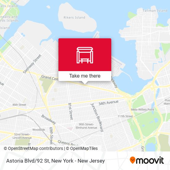 Mapa de Astoria Blvd/92 St