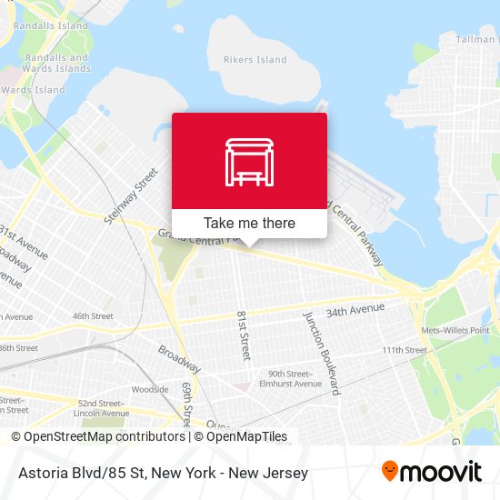 Mapa de Astoria Blvd/85 St