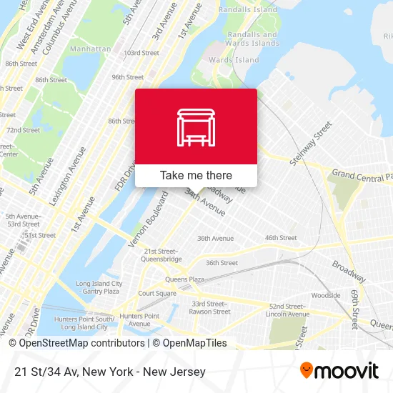 21 St/34 Av map