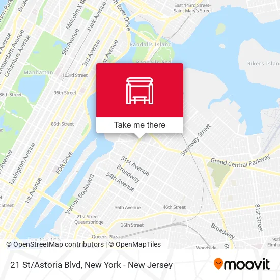 21 St/Astoria Blvd map