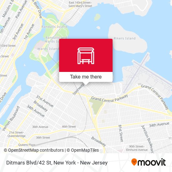 Mapa de Ditmars Blvd/42 St