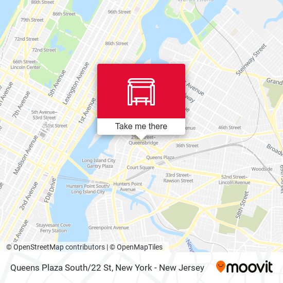 Queens Plaza South/22 St map