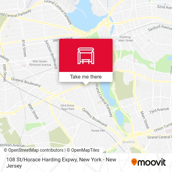108 St/Horace Harding Expwy map