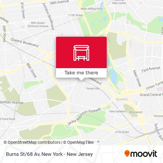 Burns St/68 Av map