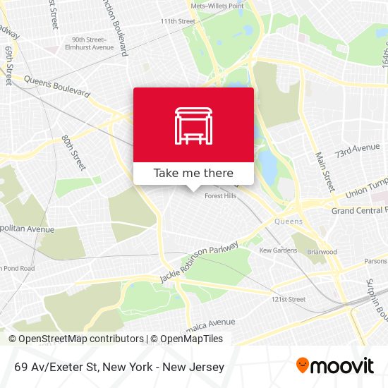 Mapa de 69 Av/Exeter St