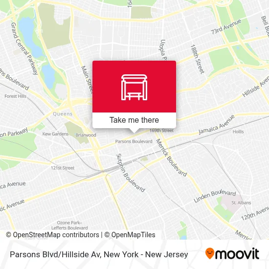 Parsons Blvd/Hillside Av map