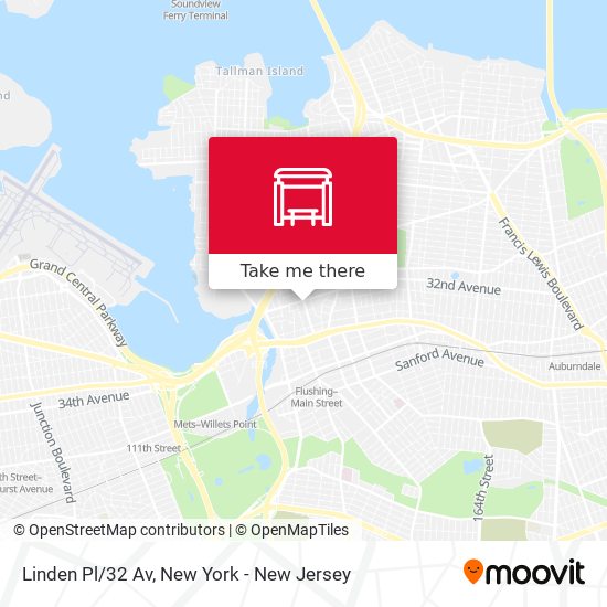 Mapa de Linden Pl/32 Av