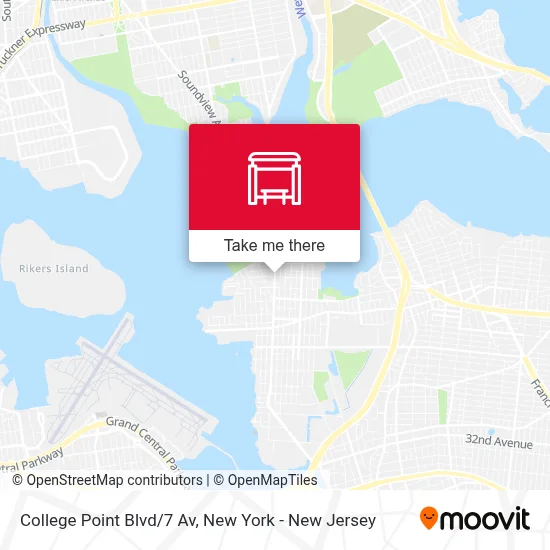 College Point Blvd/7 Av map