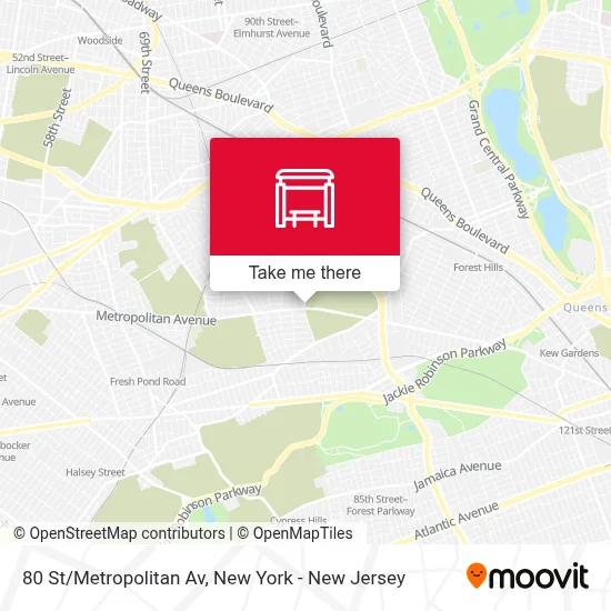 80 St/Metropolitan Av map