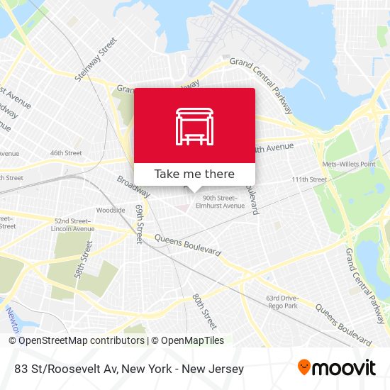 83 St/Roosevelt Av map