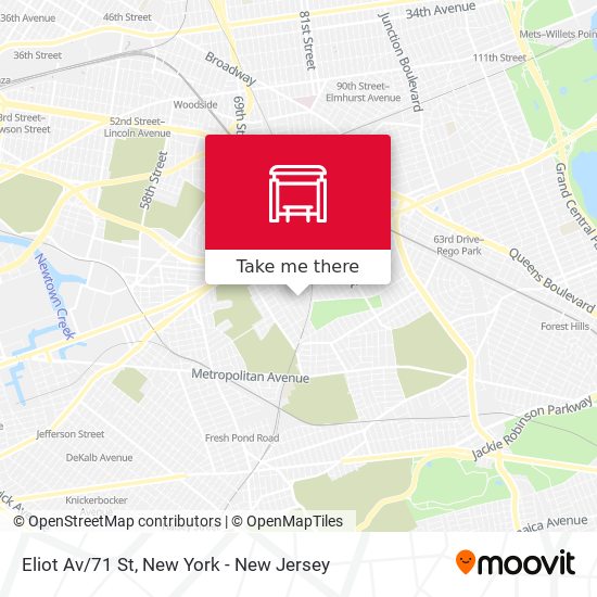 Mapa de Eliot Av/71 St