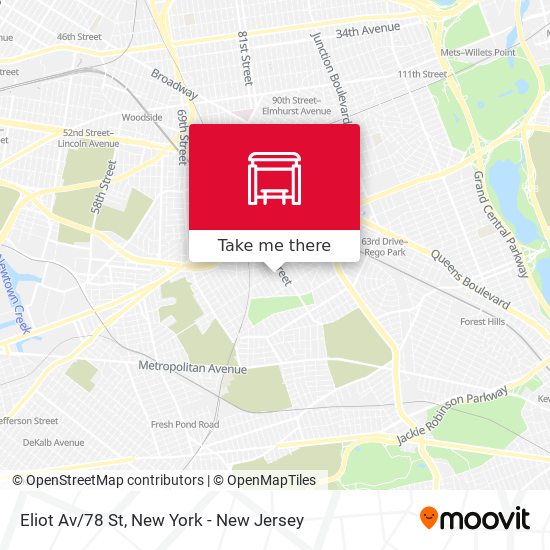 Eliot Av/78 St map