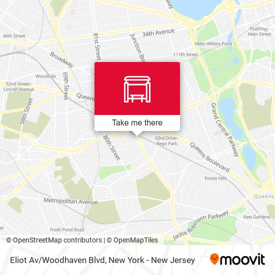 Eliot Av/Woodhaven Blvd map