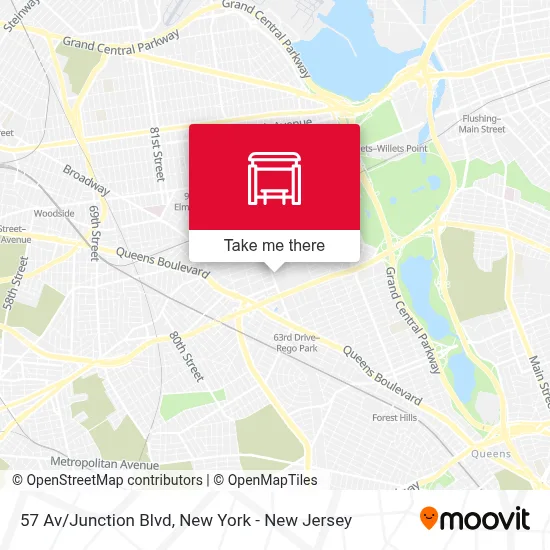 57 Av/Junction Blvd map