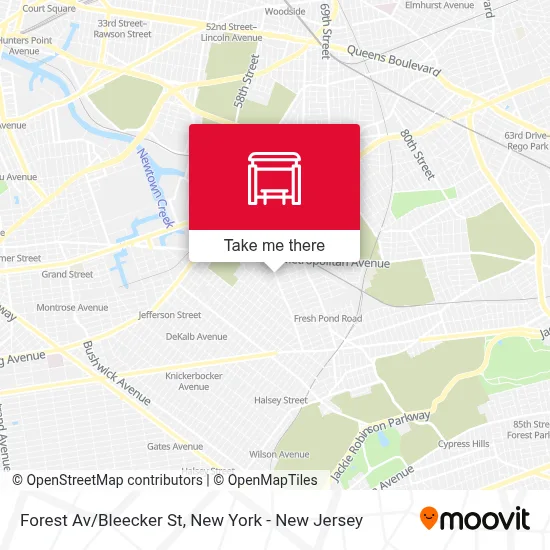 Forest Av/Bleecker St map