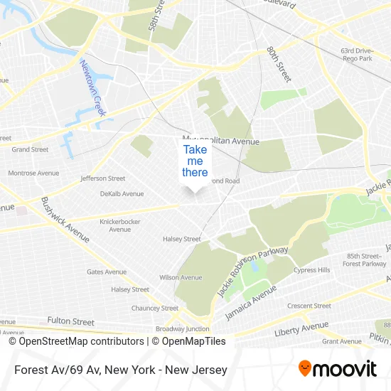 Forest Av/69 Av map