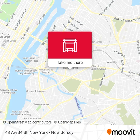 48 Av/34 St map