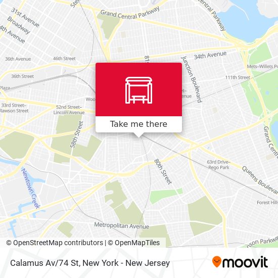 Calamus Av/74 St map