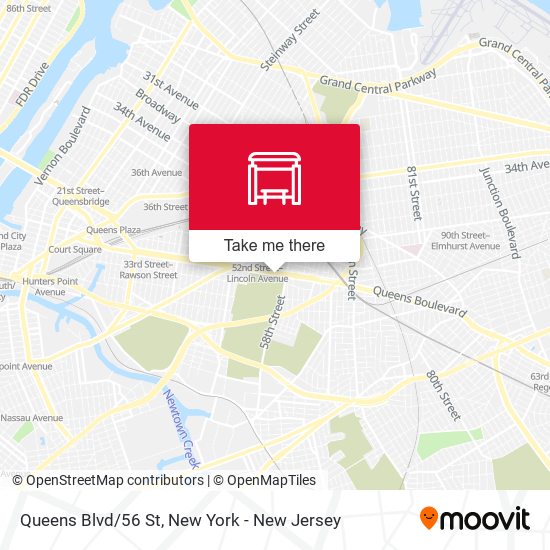 Mapa de Queens Blvd/56 St