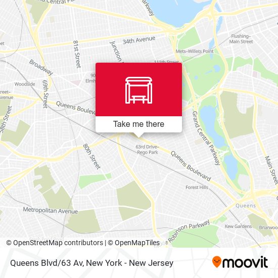 Mapa de Queens Blvd/63 Av
