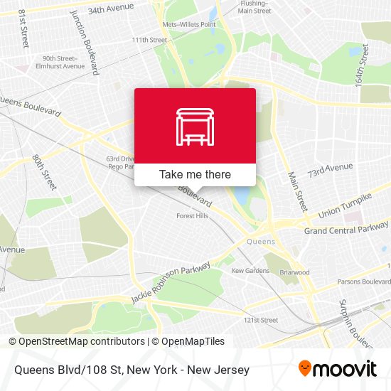 Mapa de Queens Blvd/108 St