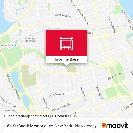 164 St/Booth Memorial Av map