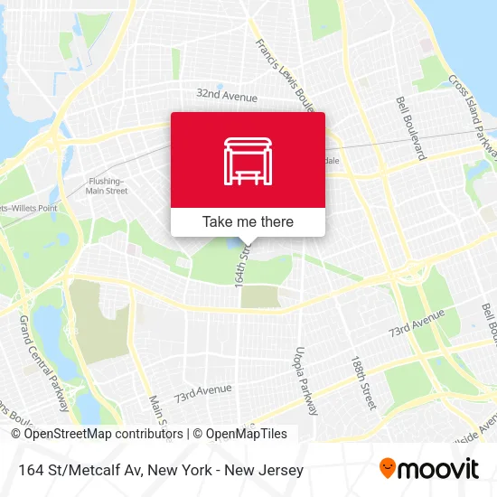 164 St/Metcalf Av map